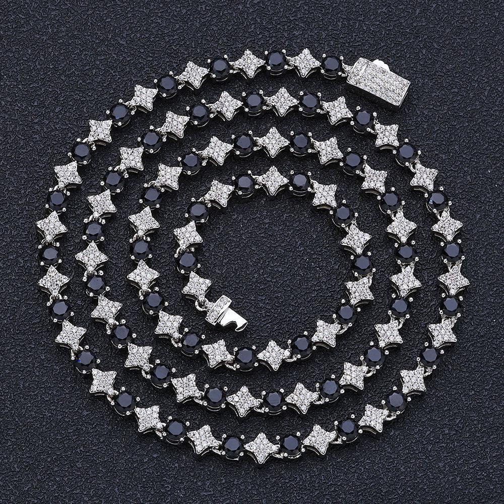 6mm Star Zircon Tennis Chain Hip Hop Necklace for Men | Caratix Jewelry - CaratixJewelry